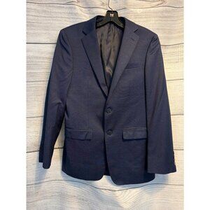 Calvin Klein Mens Extreme Slim Fit Navy Blazer Jacket 100% Wool 36R